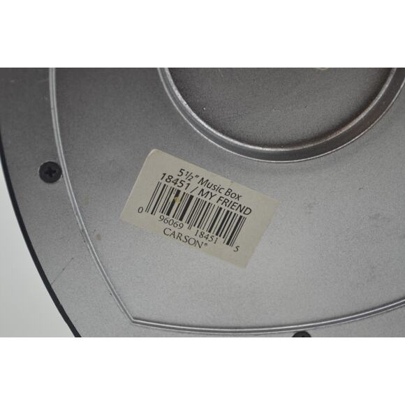 Carson Heart shaped jewelry box Silver Color Picture Frame Music Box My Friend - Picture 12 of 12